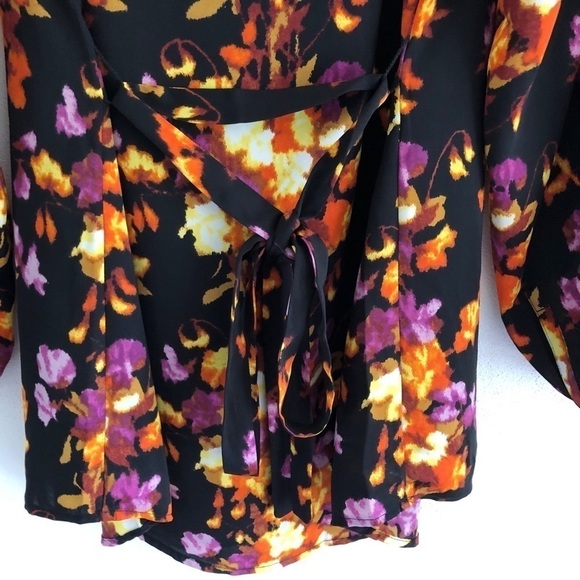 Isaac Mizrahi Floral Blouse Multicolored Small - Picture 6 of 8